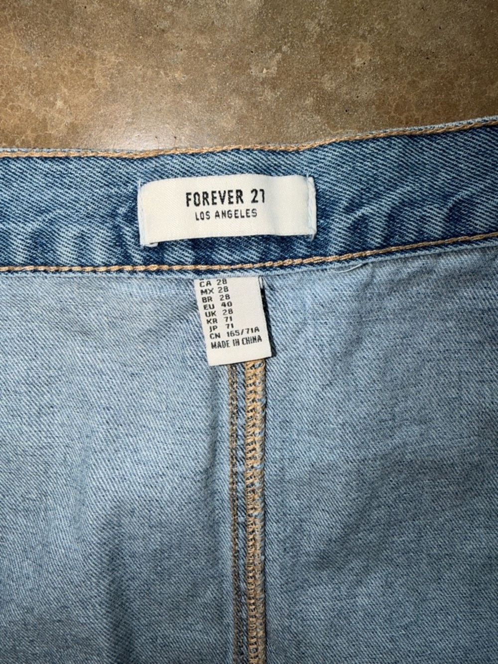 Button Front Denim Mini Skirt - Size 28 - Picture 6 of 8